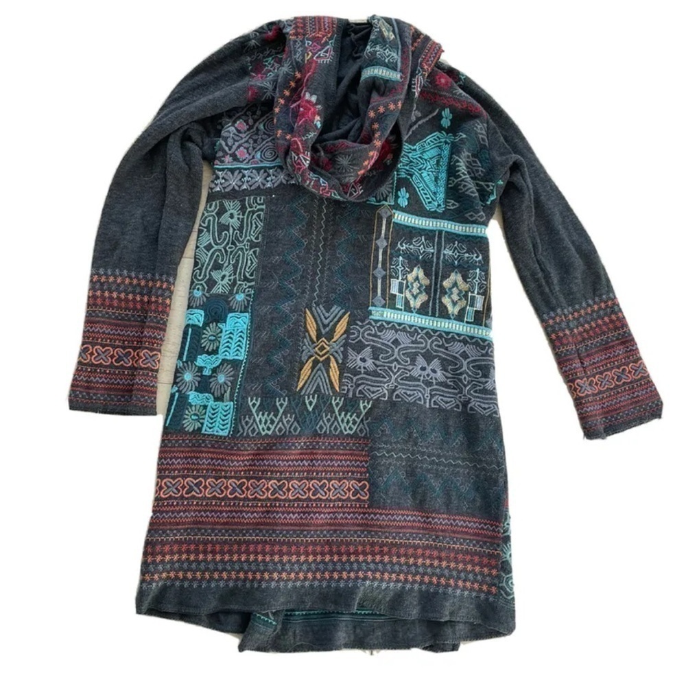 Johnny was Biya Shaker heavily embroidered duster NWT - Picture 5 of 13